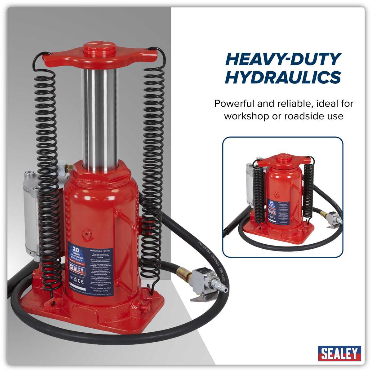 Sealey YAJ18S Air Operated Bottle Jack 20 Tonne