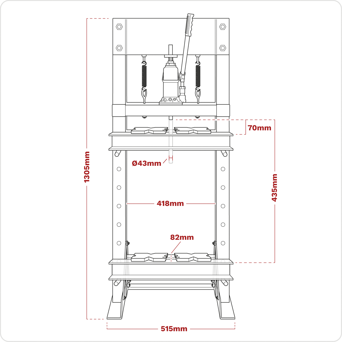 Sealey YK10ECF Hydraulic Floor Type Press 10 Tonne