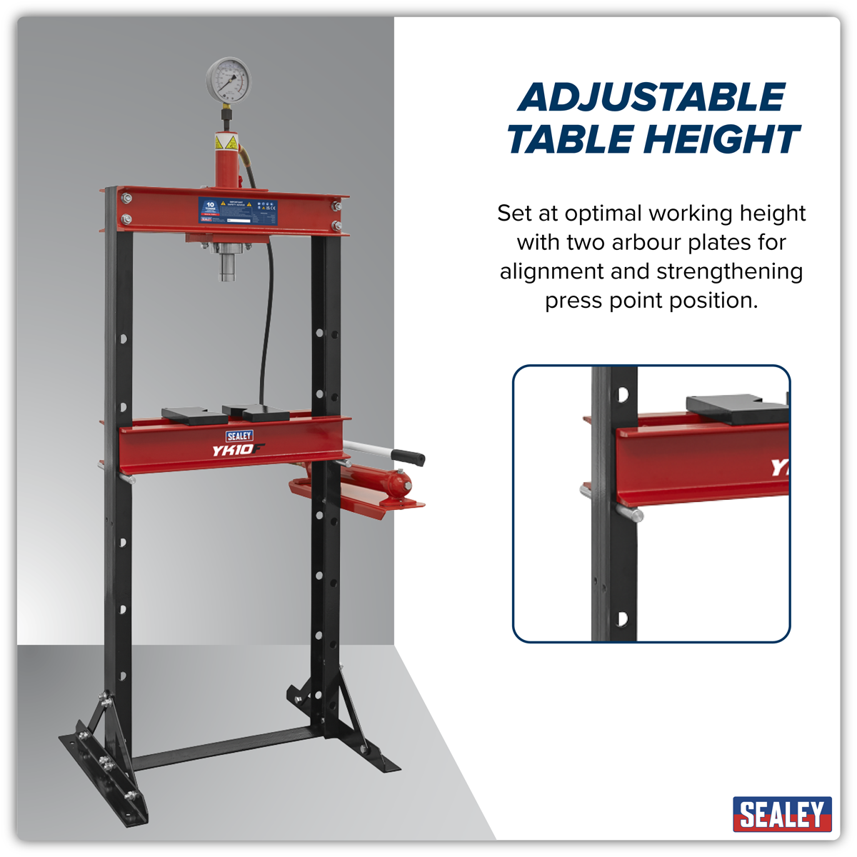 Sealey YK10F Hydraulic Floor Type Press 10 Tonne