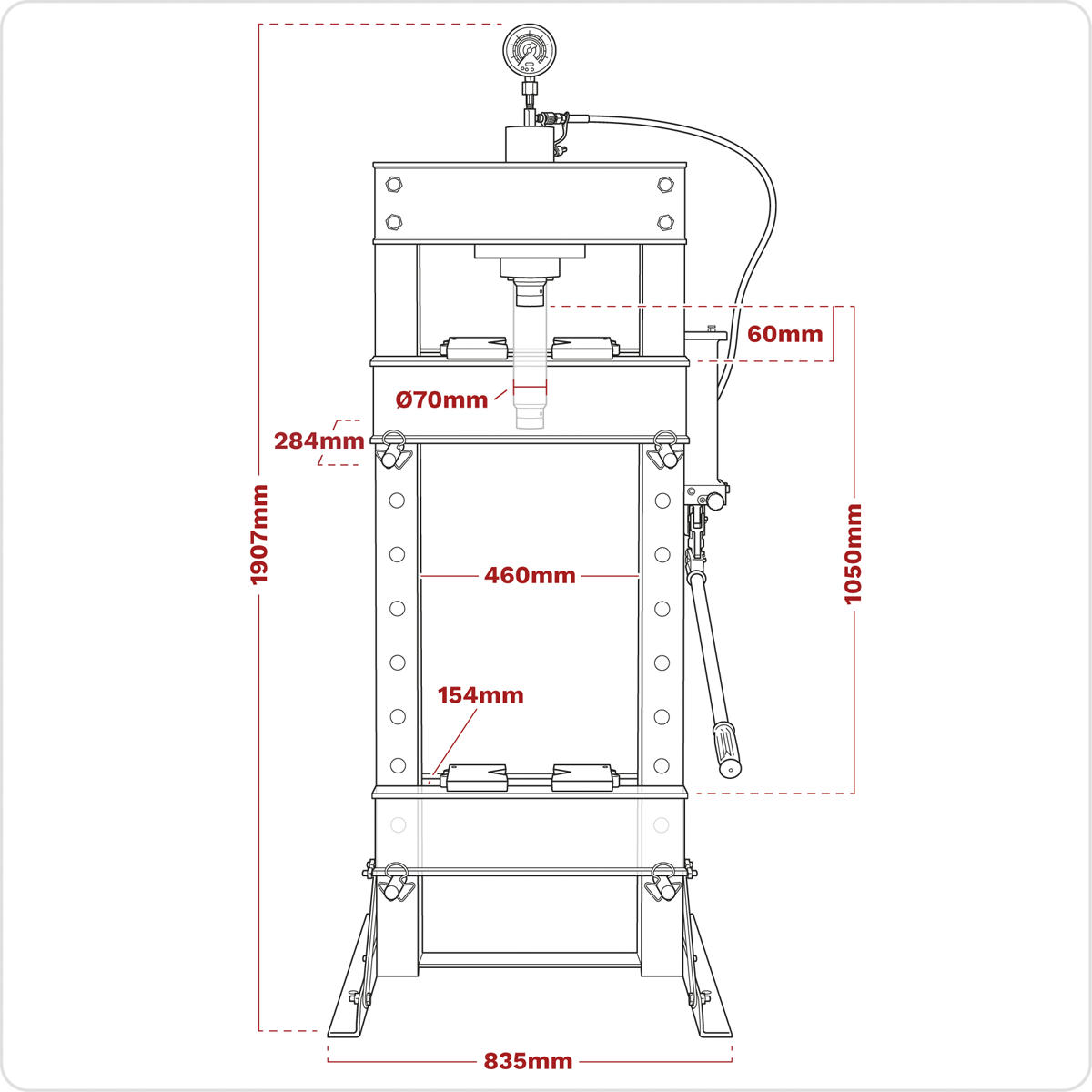 Sealey YK30XF Hydraulic Floor Type Press 30 Tonne