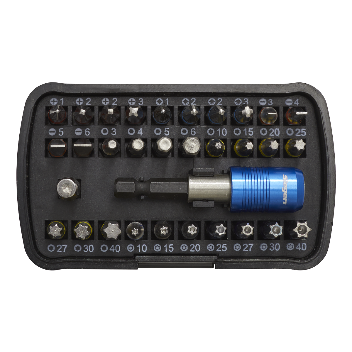 Siegen S01035 Siegen Colour-Coded Power Tool Bit Set 32pc