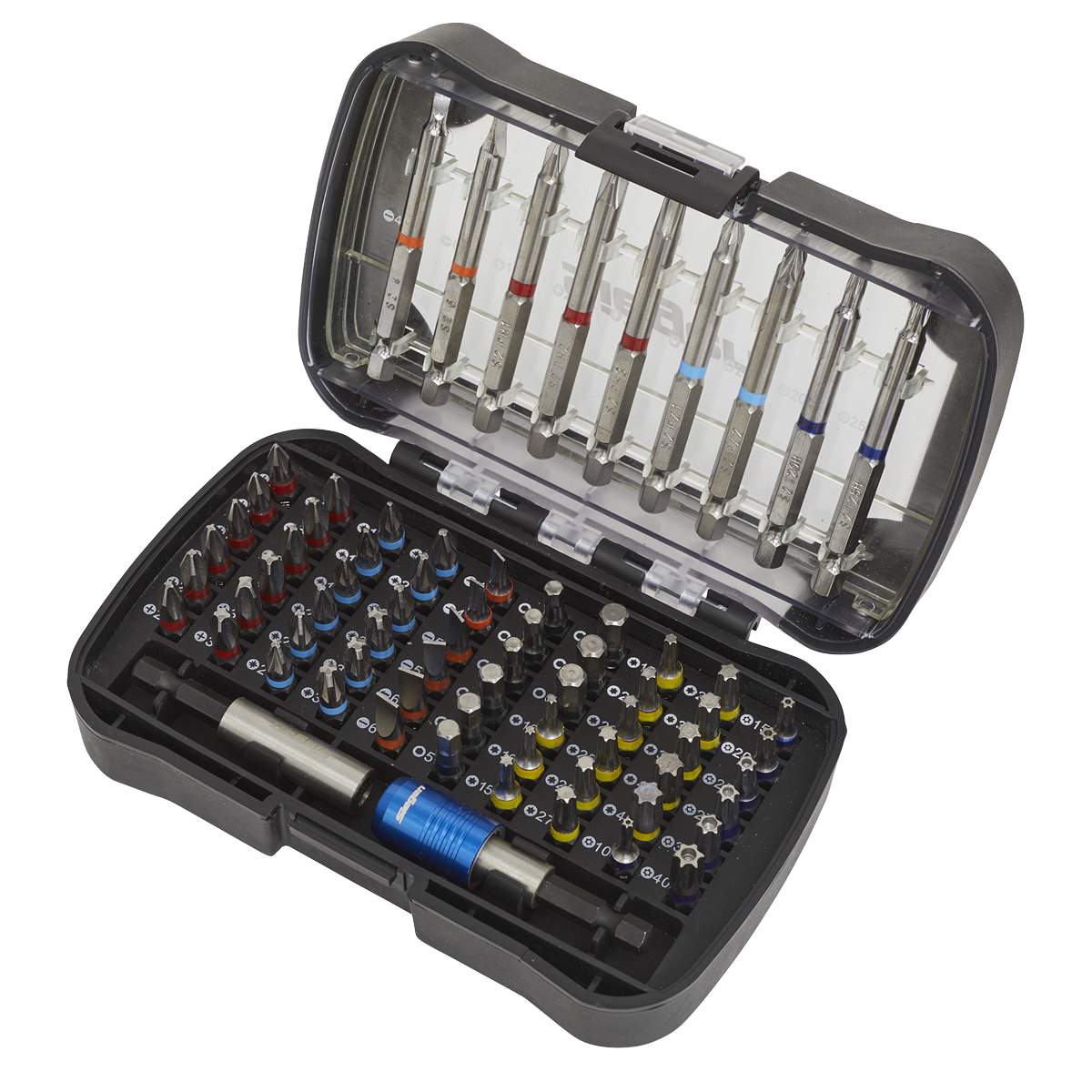 Siegen S01038 Siegen Colour-Coded Power Tool Bit Set 71pc