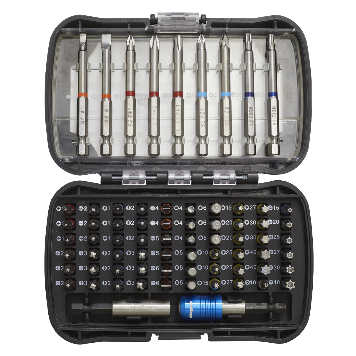 Siegen S01038 Siegen Colour-Coded Power Tool Bit Set 71pc