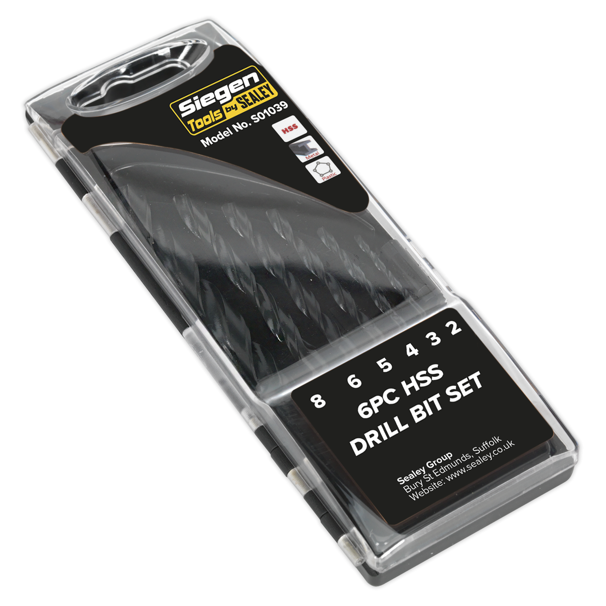 Siegen S01039 Siegen HSS Drill Bit Set 6pc - DIN 338