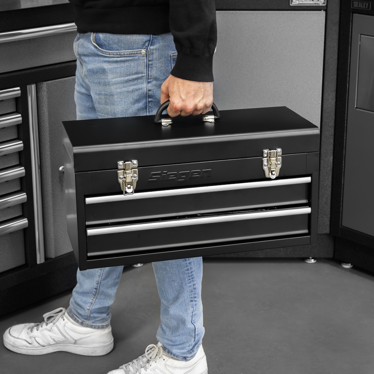 Siegen S01055 Siegen Portable Tool Chest 2 Drawer with Tool Kit 90pc