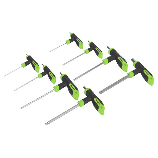 Siegen S01069 Siegen T-Handle Ball-End Hex Key Set 8pc