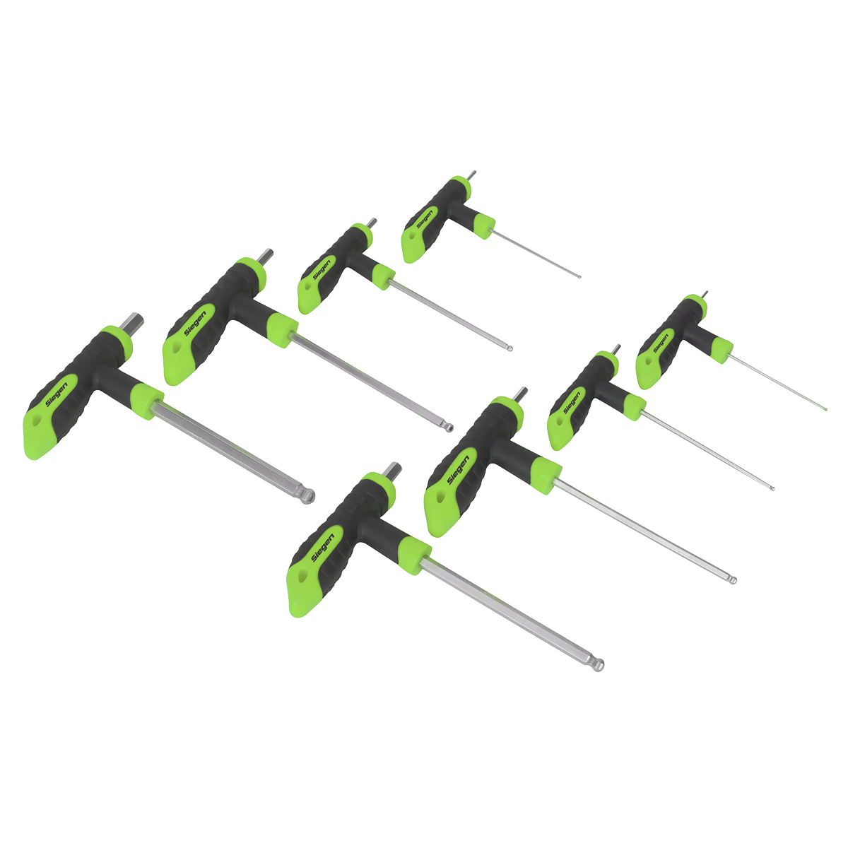Siegen S01069 Siegen T-Handle Ball-End Hex Key Set 8pc