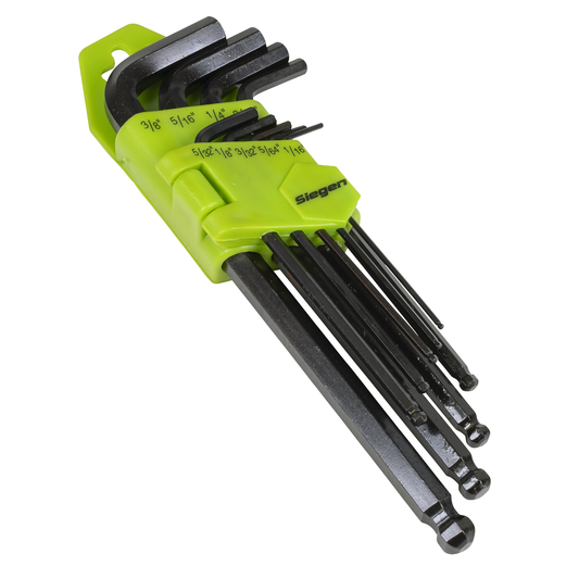 Siegen S01098 Siegen Imperial Long Ball-End Hex Key Set 9pc