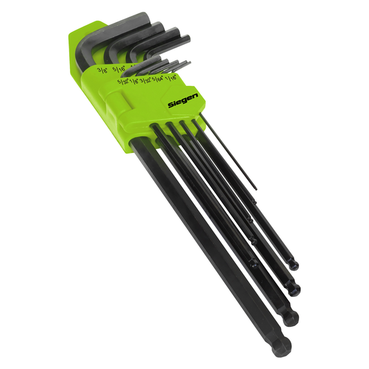 Siegen S01099 Siegen Imperial Extra-Long Ball-End Hex Key Set 9pc