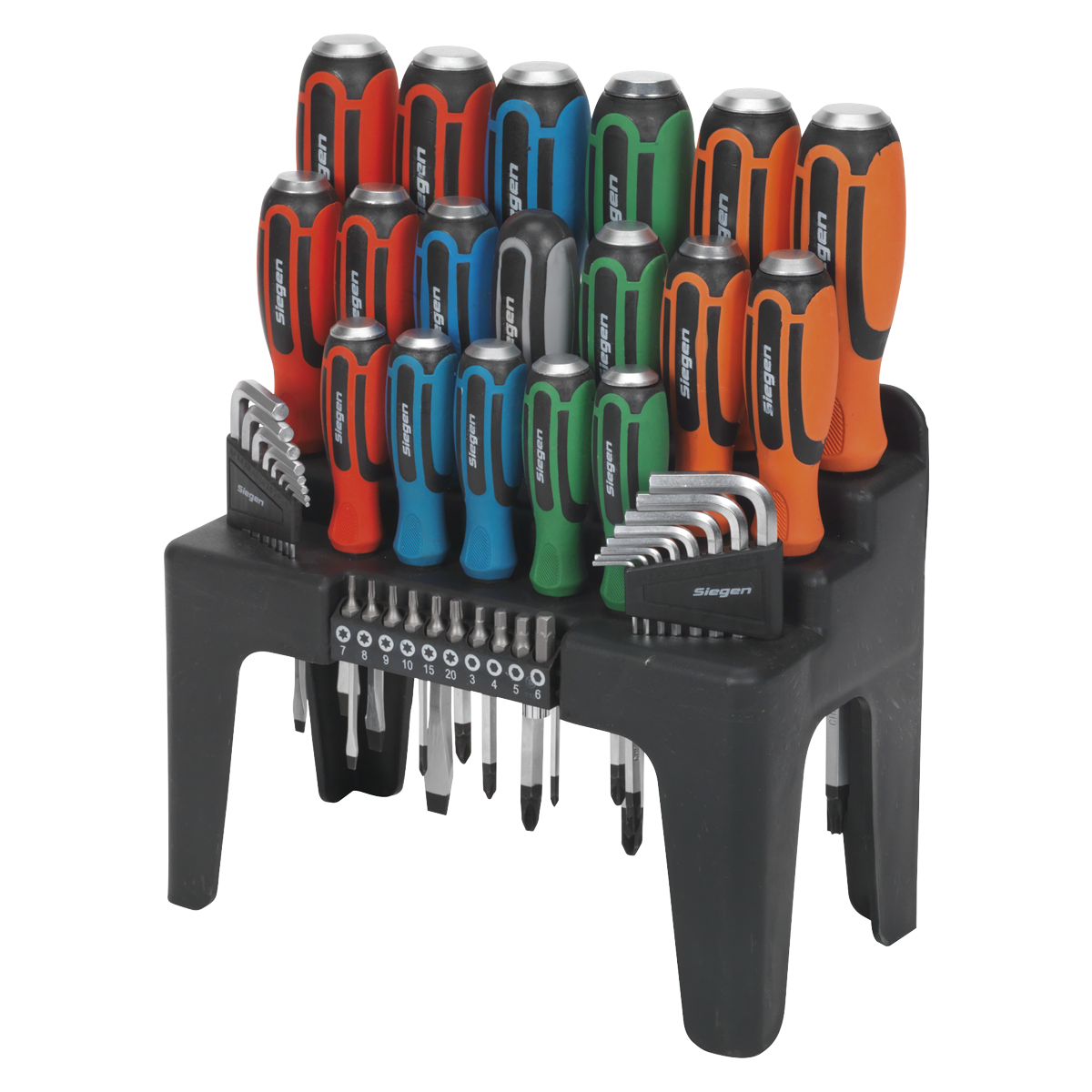 Siegen S01106 Siegen Hammer-Thru Screwdriver, Hex Key & Bit Set 44pc