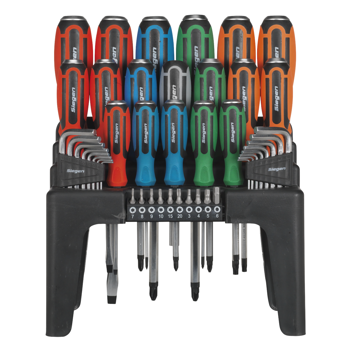 Siegen S01106 Siegen Hammer-Thru Screwdriver, Hex Key & Bit Set 44pc