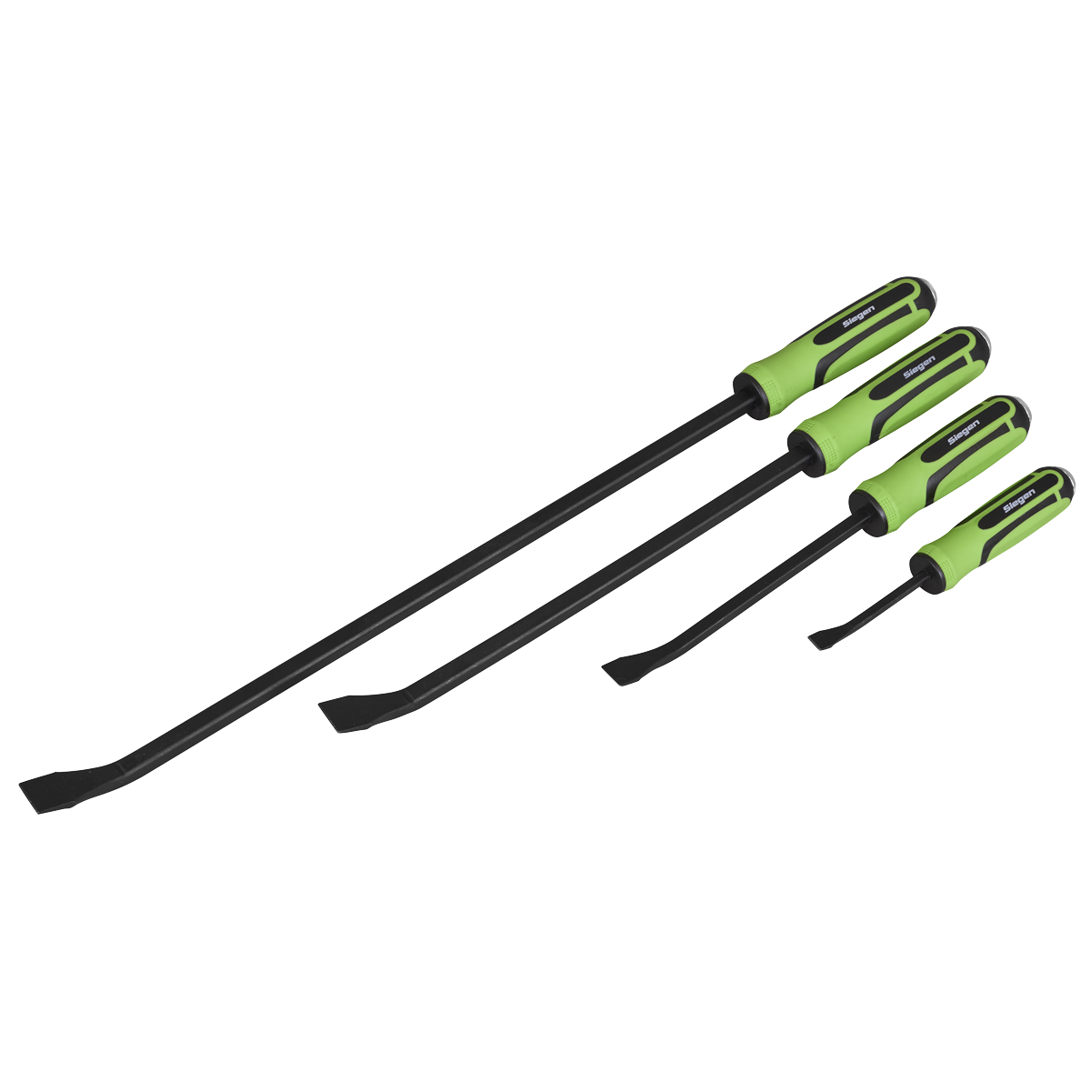 Siegen S01138 Siegen Heavy-Duty Angled Pry Bar Set with Hammer Cap 4pc