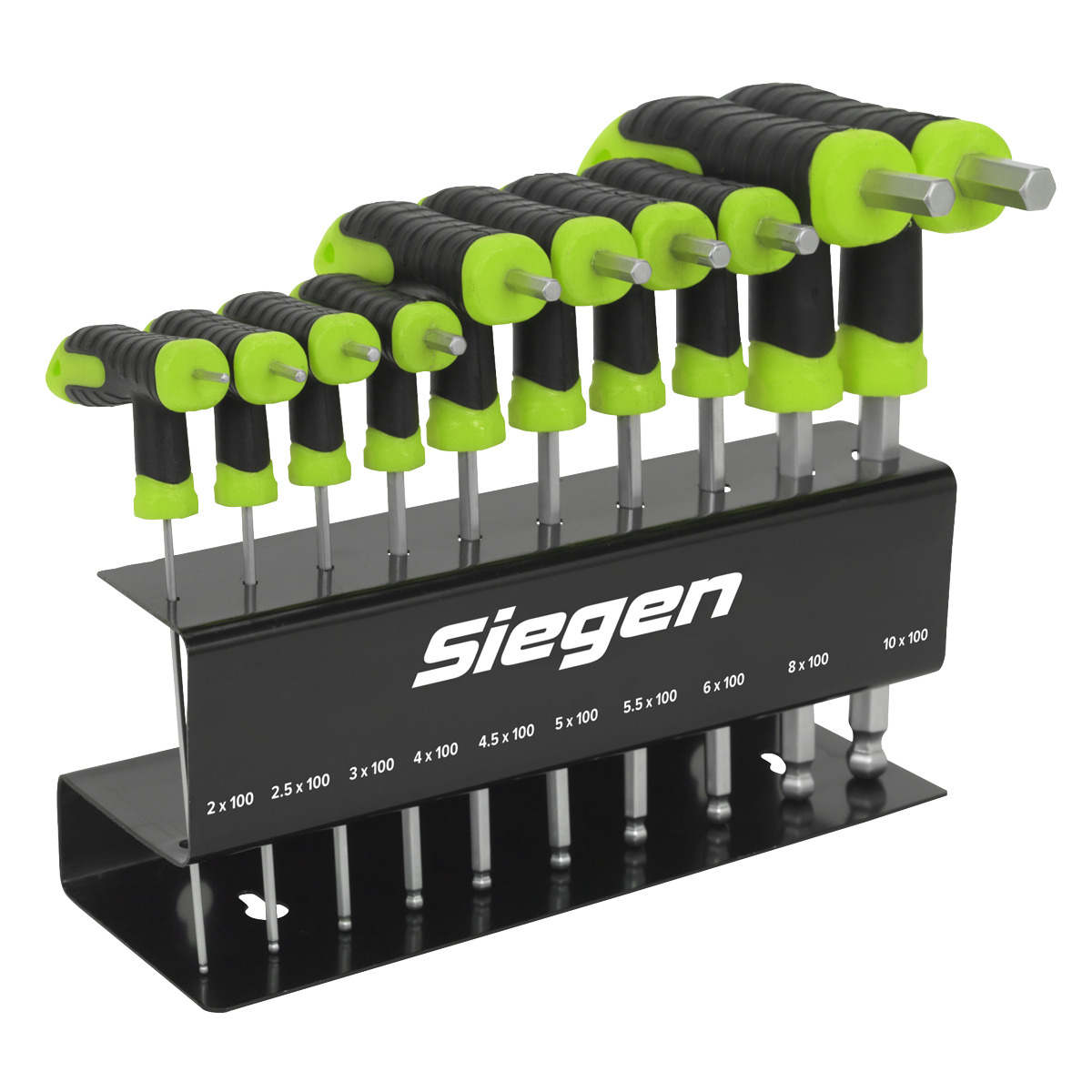 Siegen S01150 Siegen T-Handle Ball-End Hex Key Set 10pc