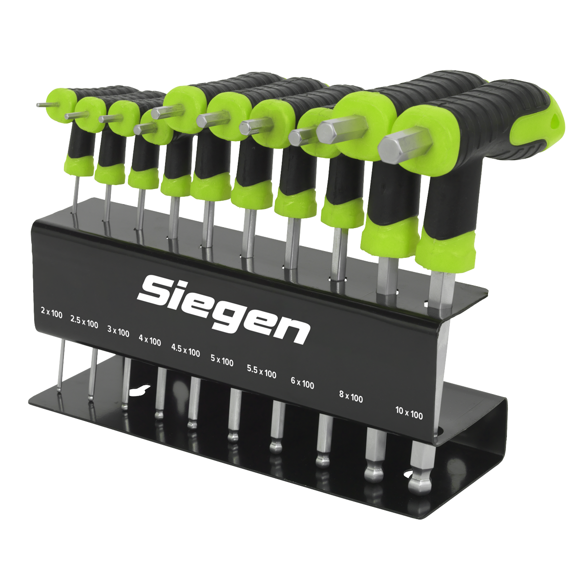 Siegen S01150 Siegen T-Handle Ball-End Hex Key Set 10pc