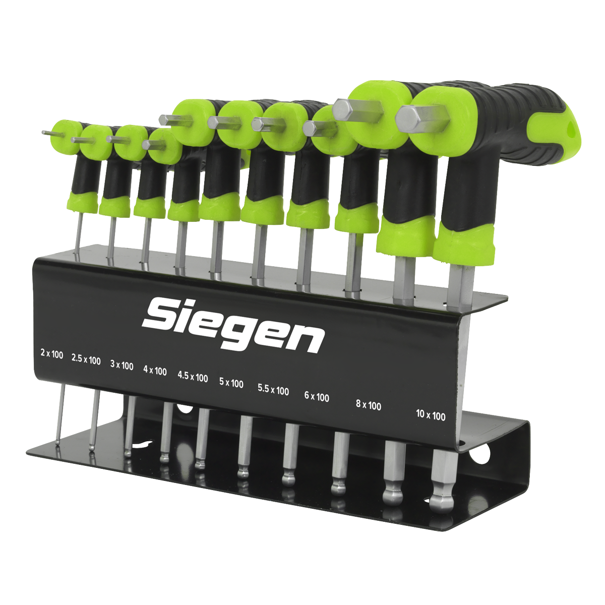 Siegen S01150 Siegen T-Handle Ball-End Hex Key Set 10pc