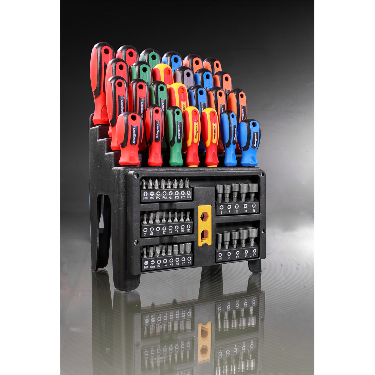 Siegen S01152 Siegen Screwdriver, Bit & Nut Driver Set 61pc