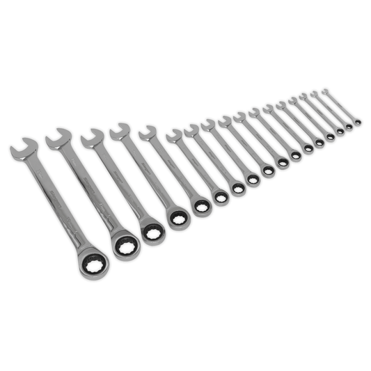Siegen S01156 Siegen Combination Ratchet Spanner Set 17pc