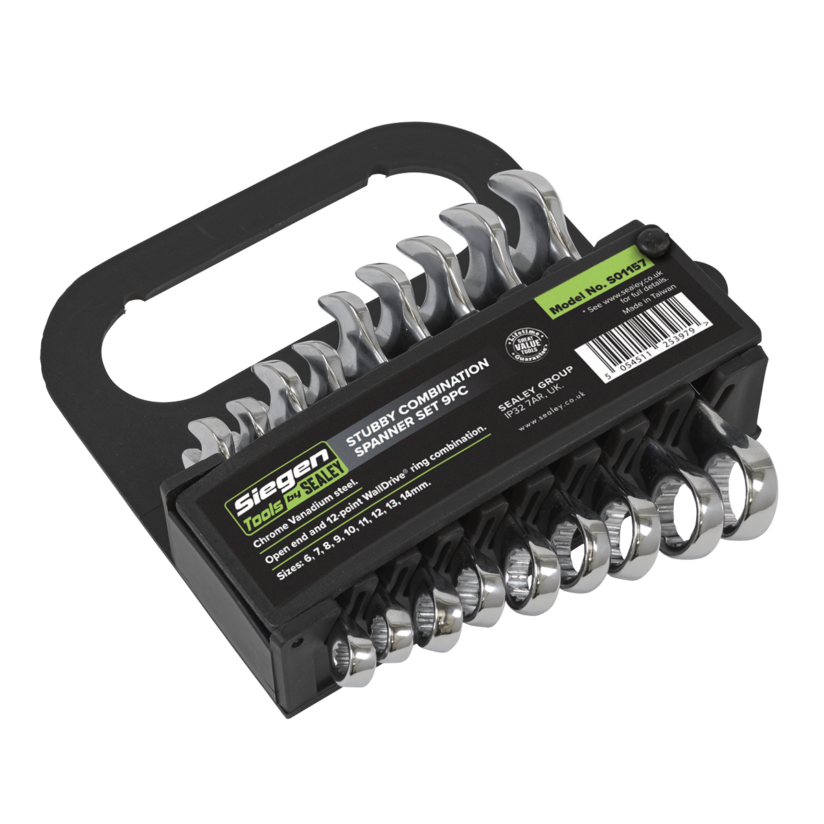 Siegen S01157 Siegen Stubby Combination Spanner Set 9pc