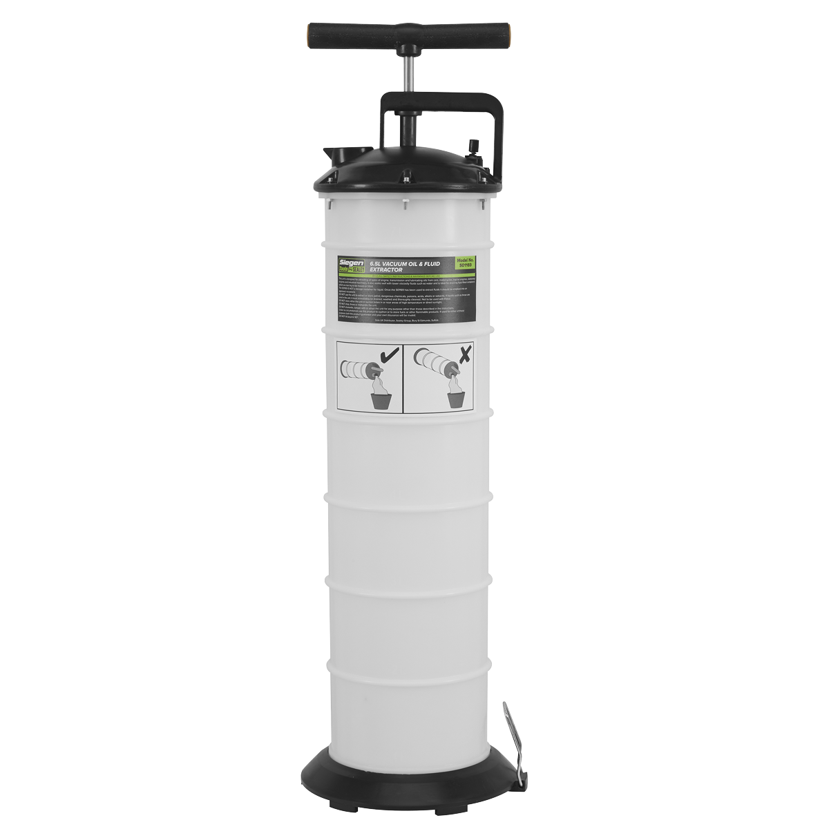 Siegen S01169 Manual Vacuum Oil & Fluid Extractor Pump 6.5L