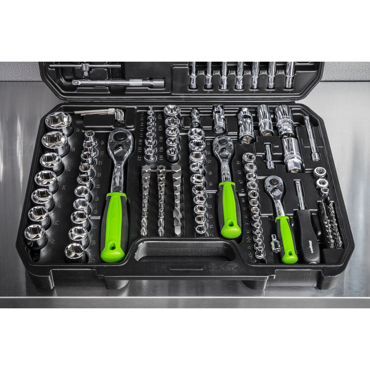 Siegen S01211 Siegen Socket Set 1/4", 3/8" & 1/2"Sq Drive 171pc