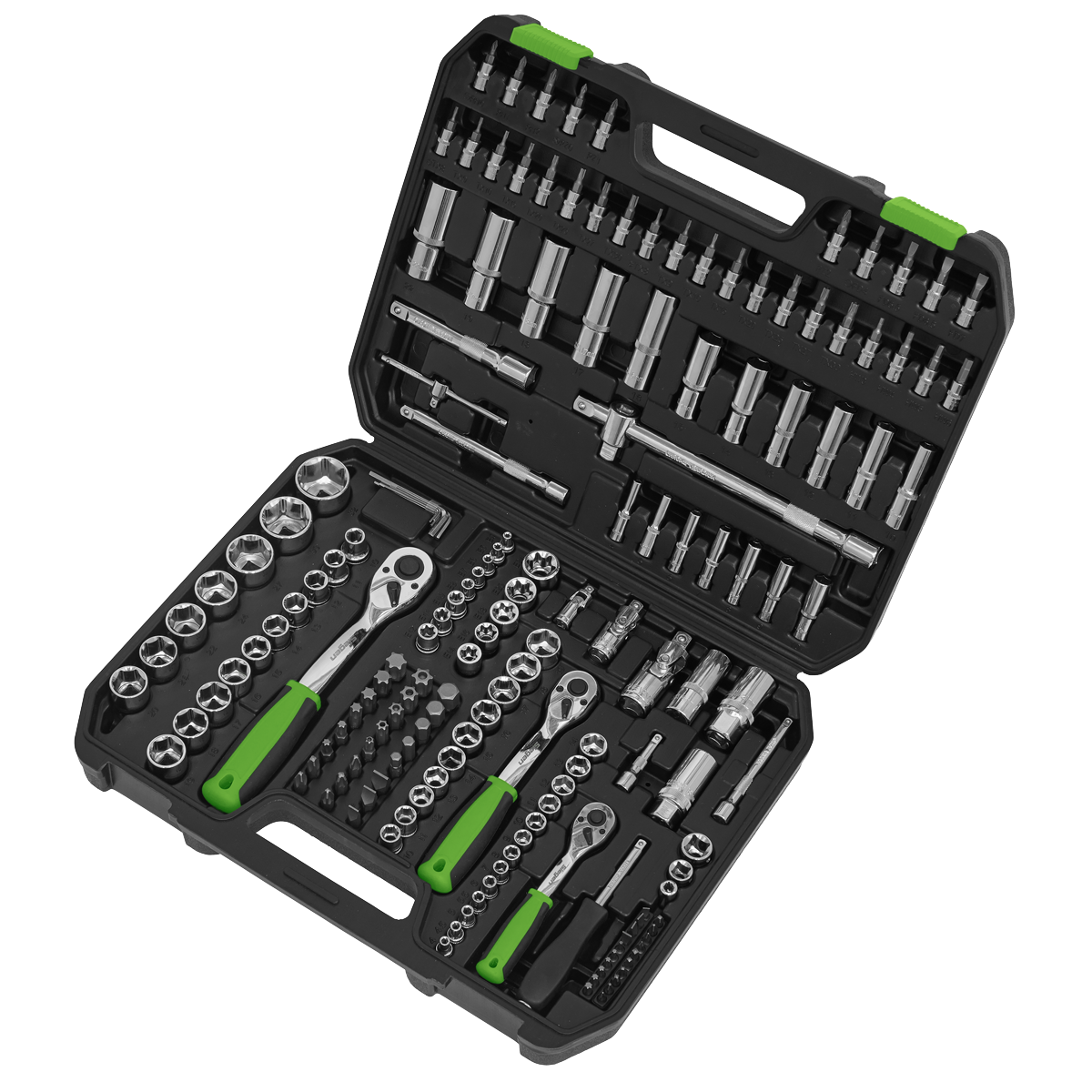Siegen S01211 Siegen Socket Set 1/4", 3/8" & 1/2"Sq Drive 171pc