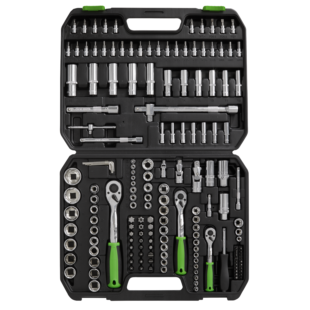 Siegen S01211 Siegen Socket Set 1/4", 3/8" & 1/2"Sq Drive 171pc