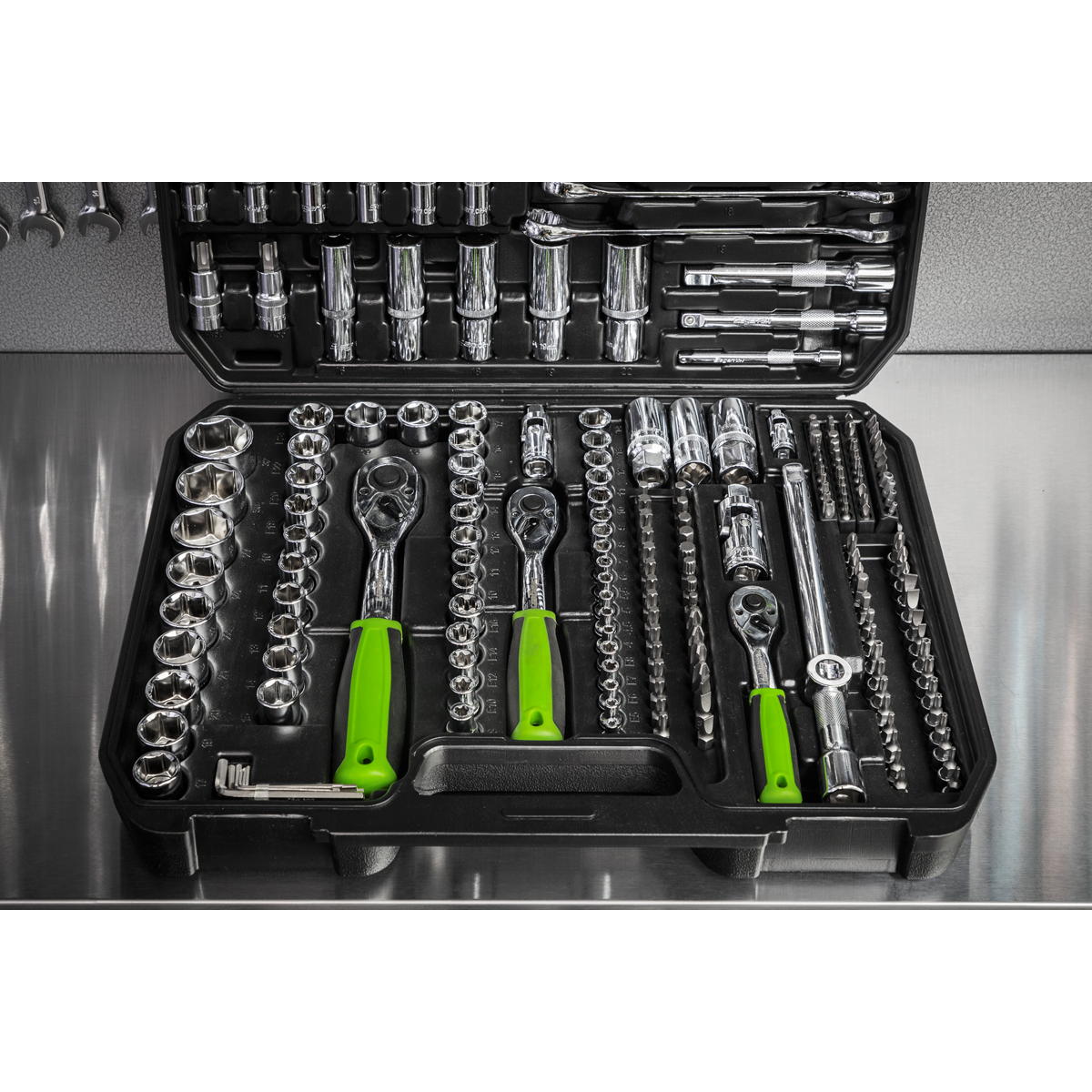 Siegen S01212 Siegen Socket Set 1/4", 3/8" & 1/2"Sq Drive 219pc