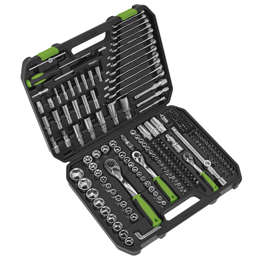 Siegen S01212 Siegen Socket Set 1/4", 3/8" & 1/2"Sq Drive 219pc