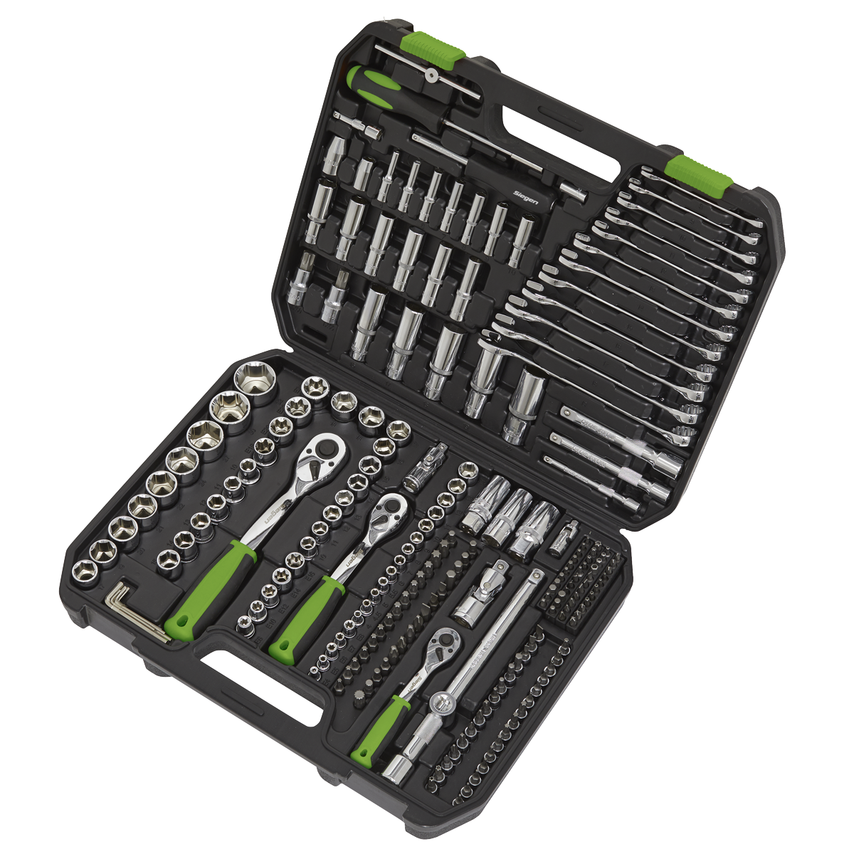 Siegen S01212 Siegen Socket Set 1/4", 3/8" & 1/2"Sq Drive 219pc