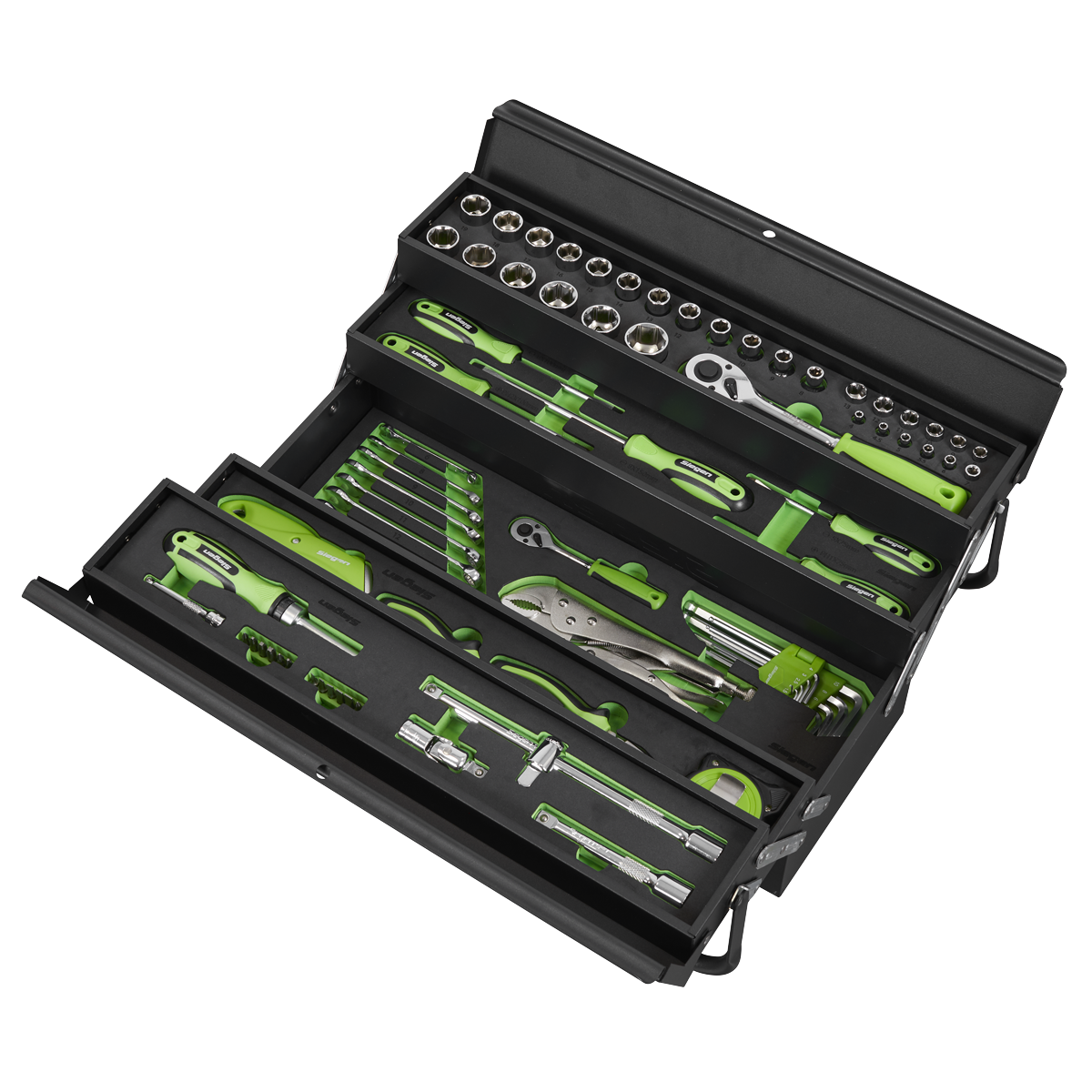 Siegen S01216 Cantilever Toolbox with 86pc Tool Kit