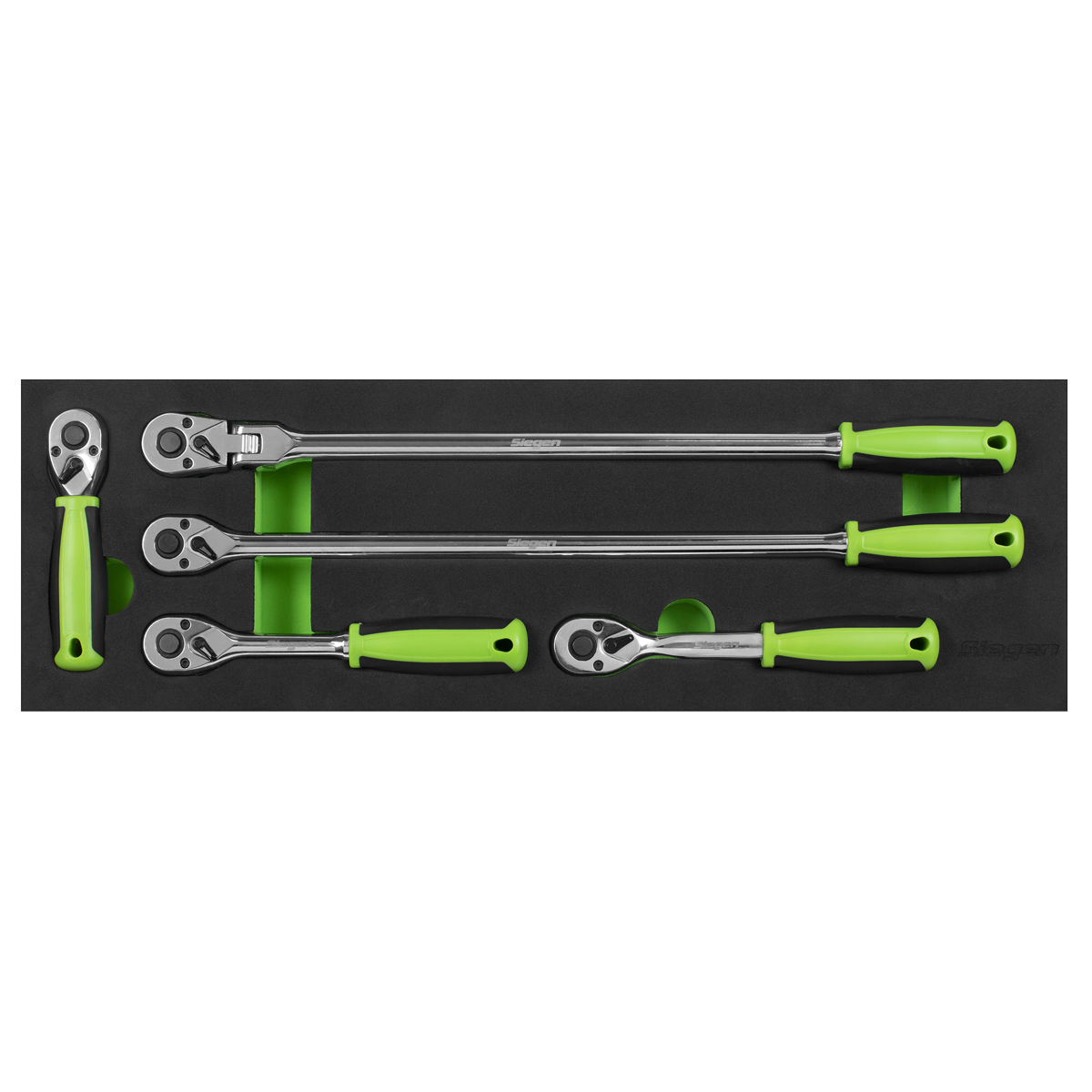 Siegen S01230 Siegen Ratchet Wrench Set with Flip Reverse 3/8"Sq Drive 5pc
