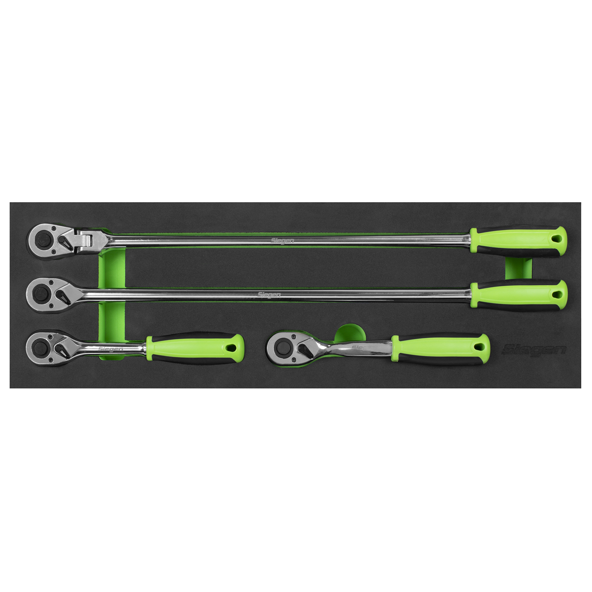 Siegen S01231 Siegen Ratchet Wrench Set with Flip Reverse 1/2"Sq Drive 4pc