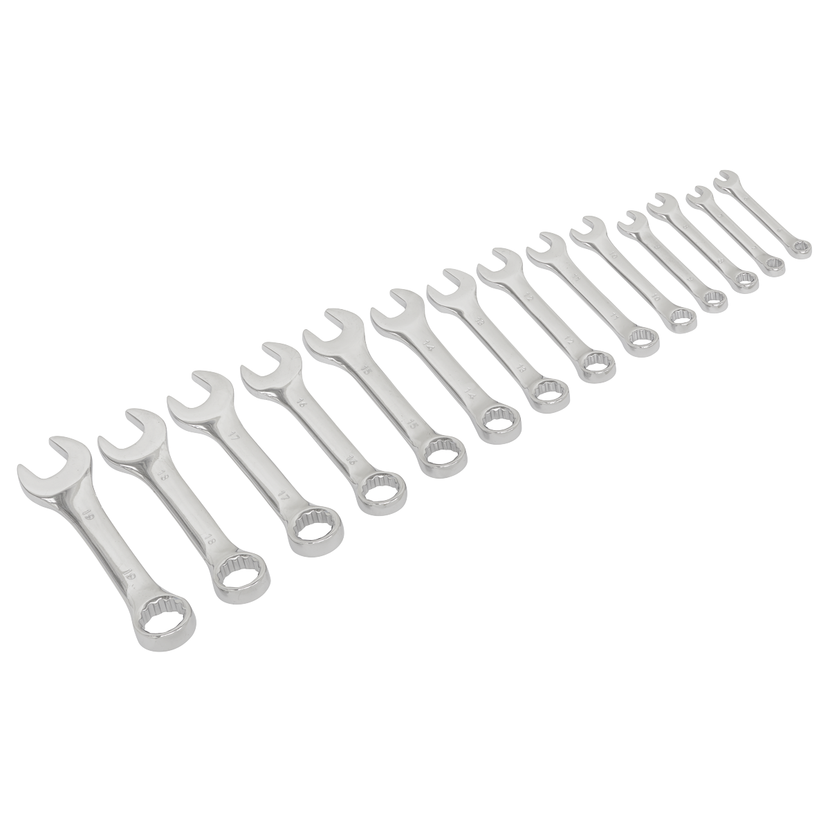 Siegen S01232 Siegen Stubby Combination Spanner Set 14pc