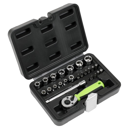 Siegen S01233 Siegen Socket Set 1/4"Sq Drive 25pc