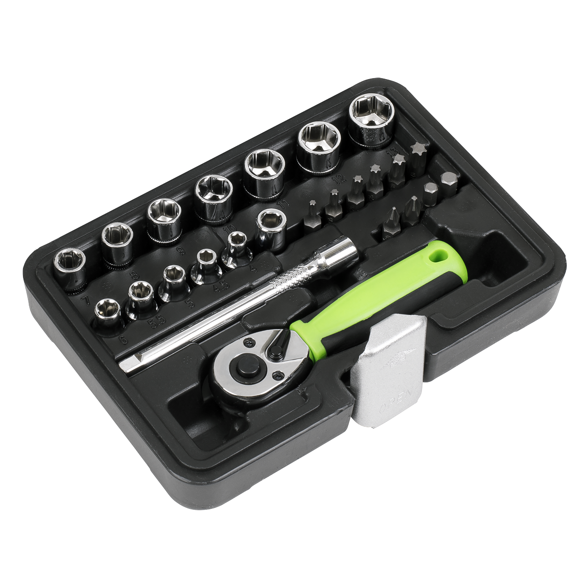 Siegen S01233 Siegen Socket Set 1/4"Sq Drive 25pc