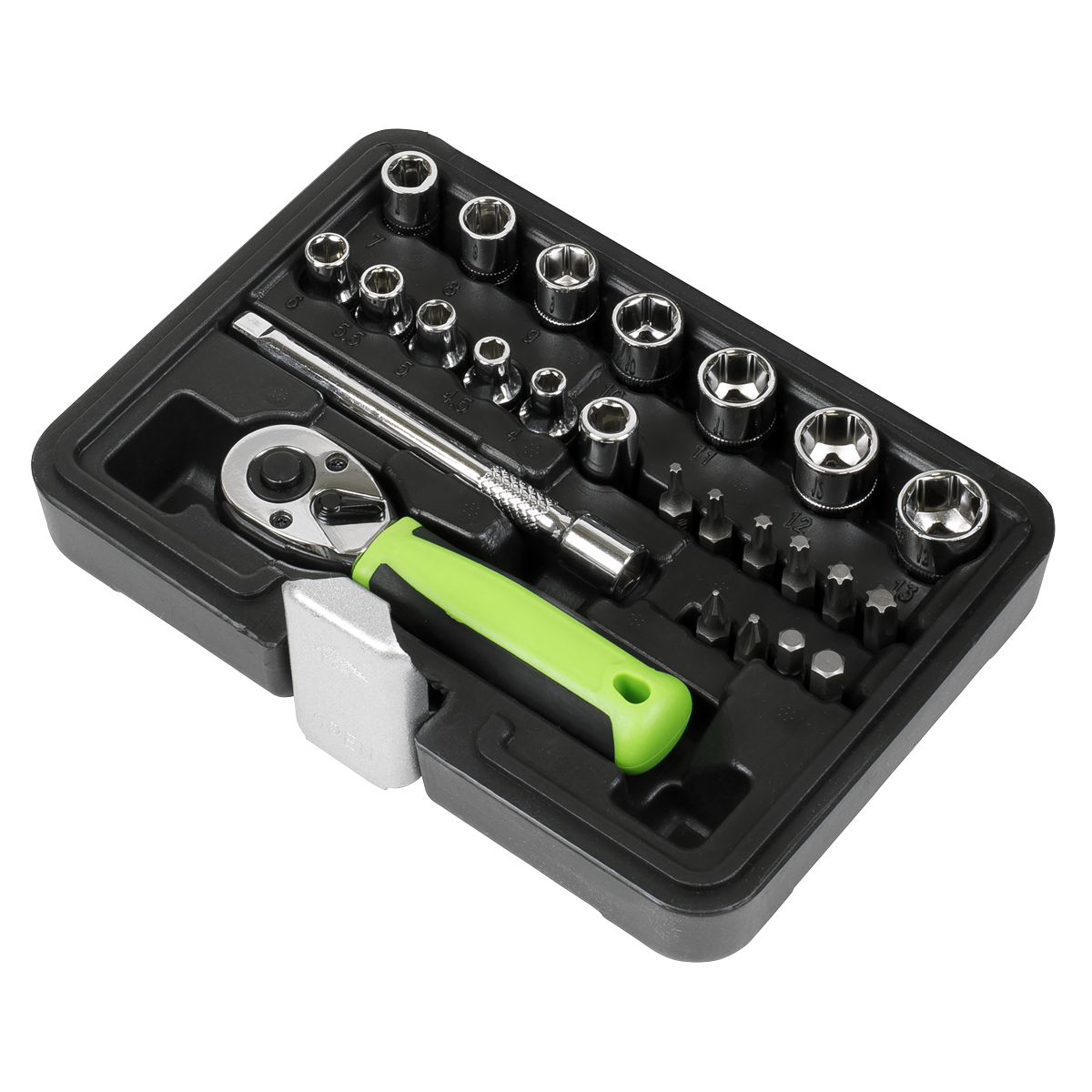 Siegen S01233 Siegen Socket Set 1/4"Sq Drive 25pc