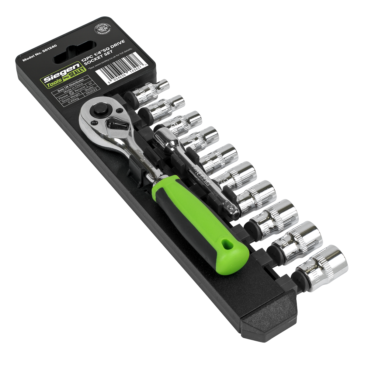 Siegen S01240 Siegen Socket Set 1/4"Sq Drive 12pc