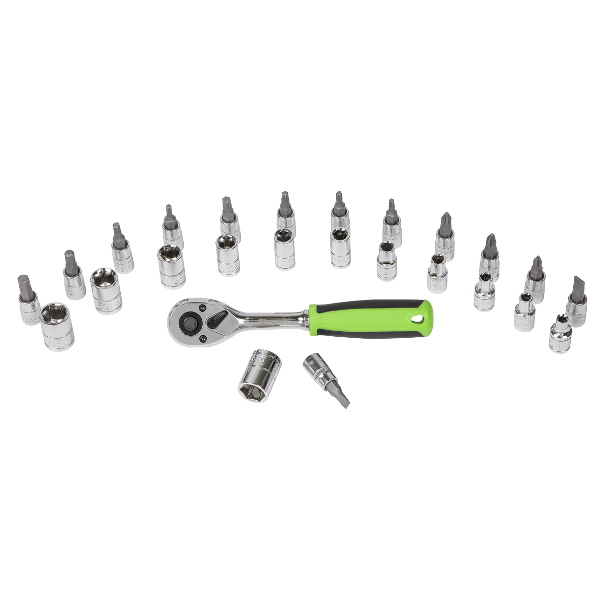 Siegen S01241 Siegen Socket & Socket Bit Set 1/4"Sq Drive 27pc