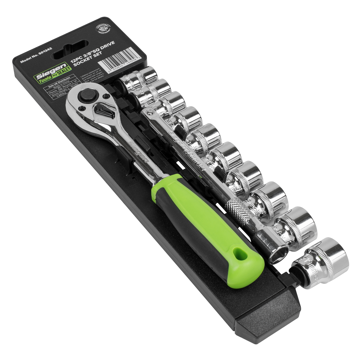 Siegen S01242 Siegen Socket Set 3/8"Sq Drive 12pc