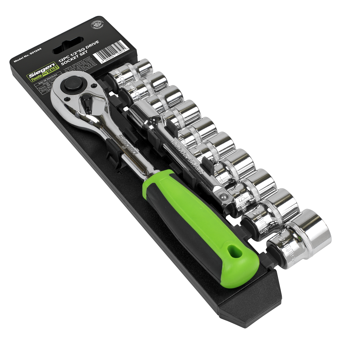 Siegen S01244 Siegen Socket Set 1/2"Sq Drive 12pc