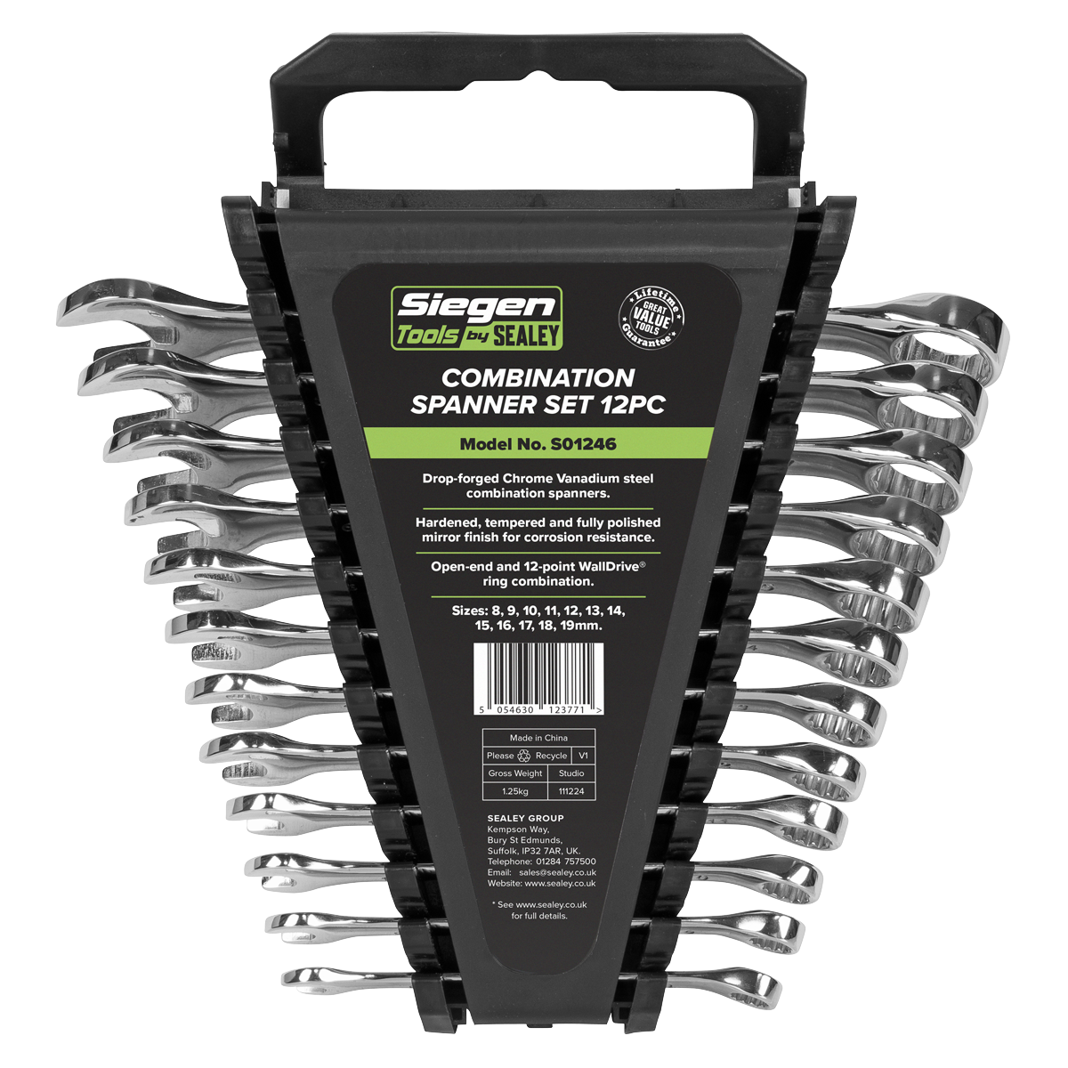 Siegen S01246 Siegen Combination Spanner Set 12pc