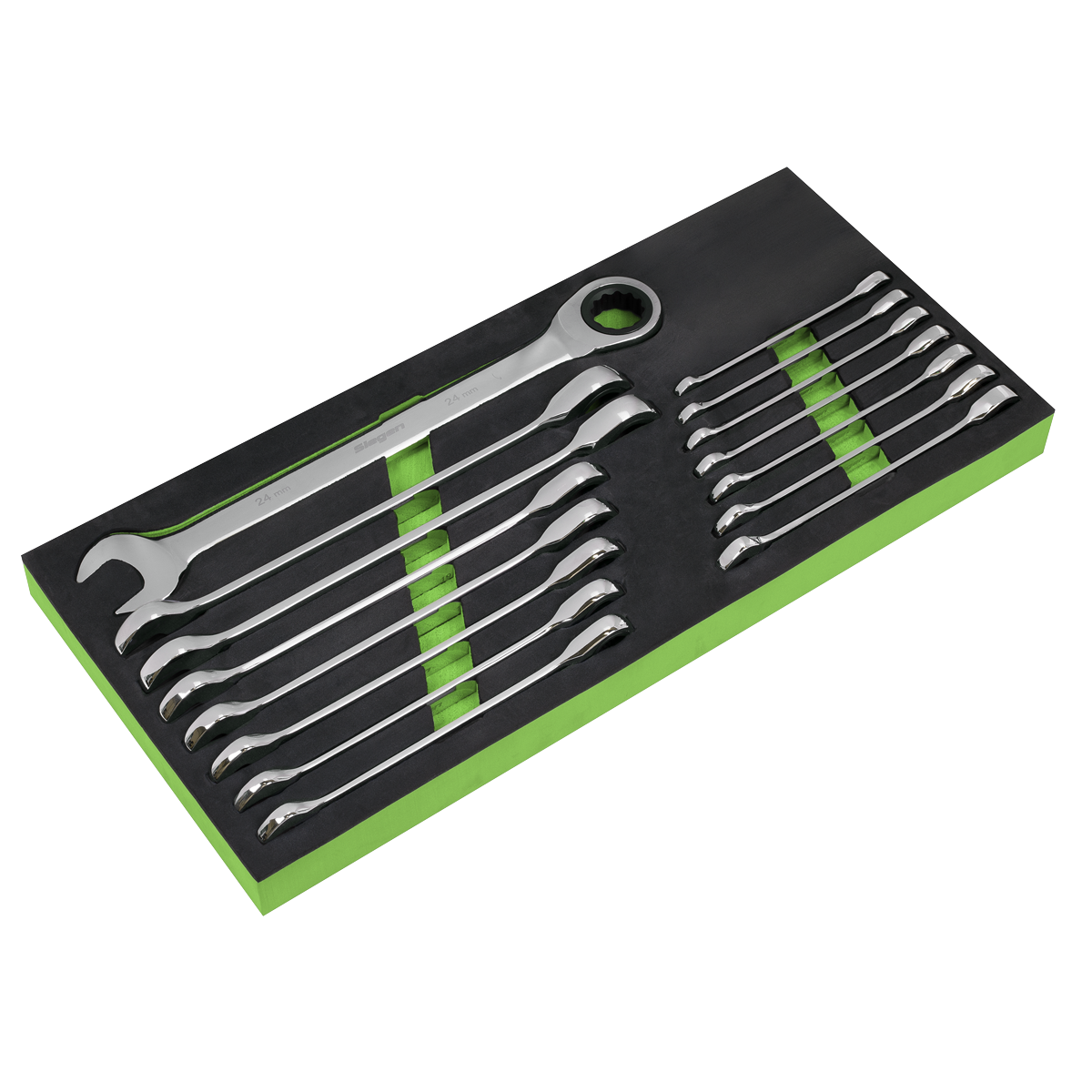 Siegen S01247 Siegen Combination Ratchet Spanner Set 15pc