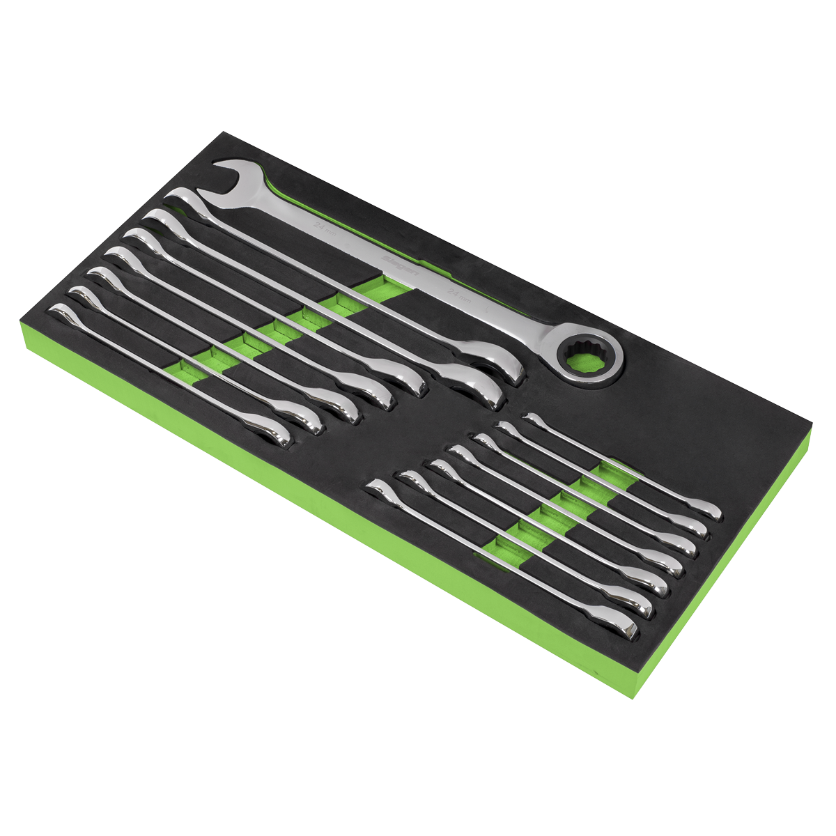 Siegen S01247 Siegen Combination Ratchet Spanner Set 15pc