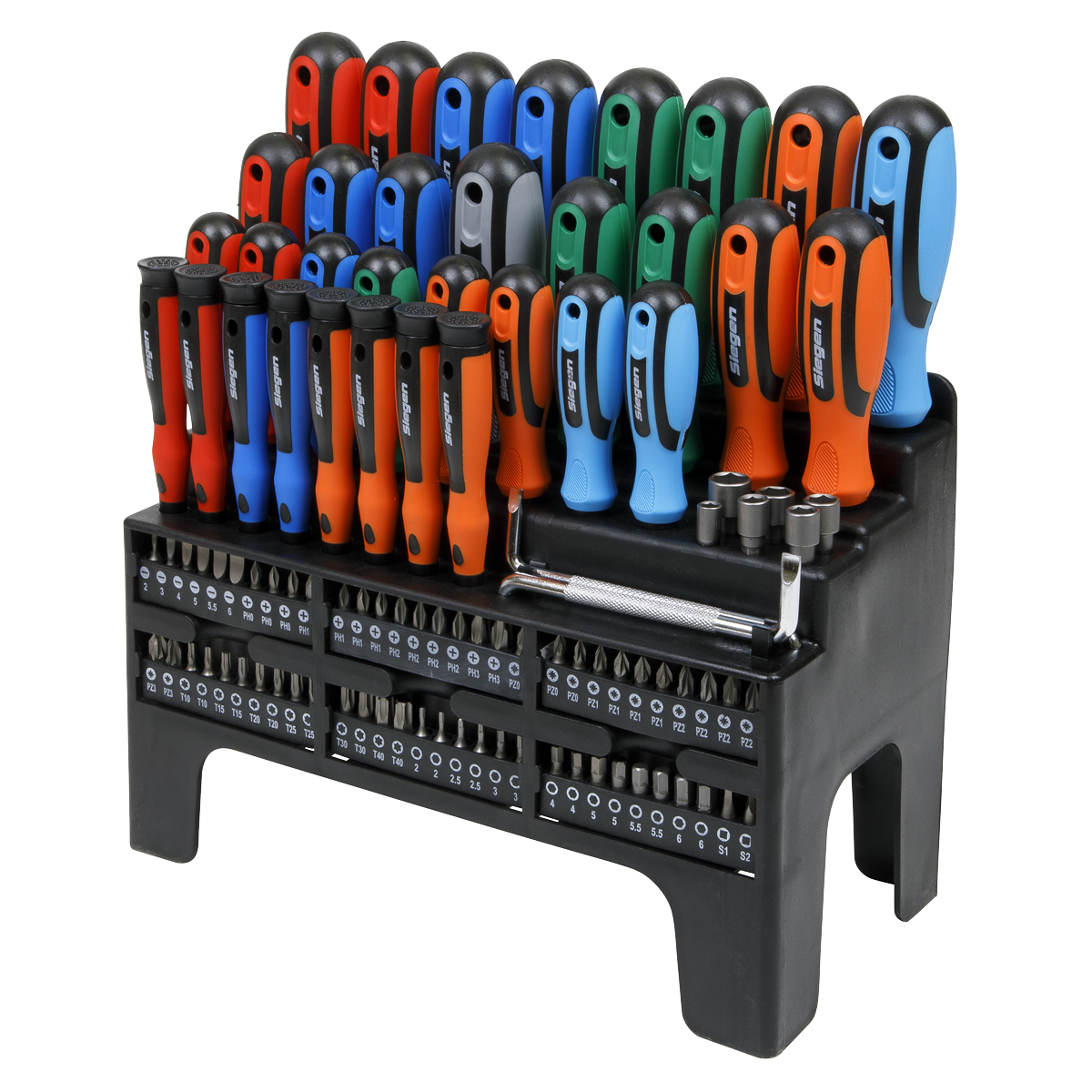 Siegen S01248 Siegen Screwdriver, Bit & Nut Driver Set 100pc
