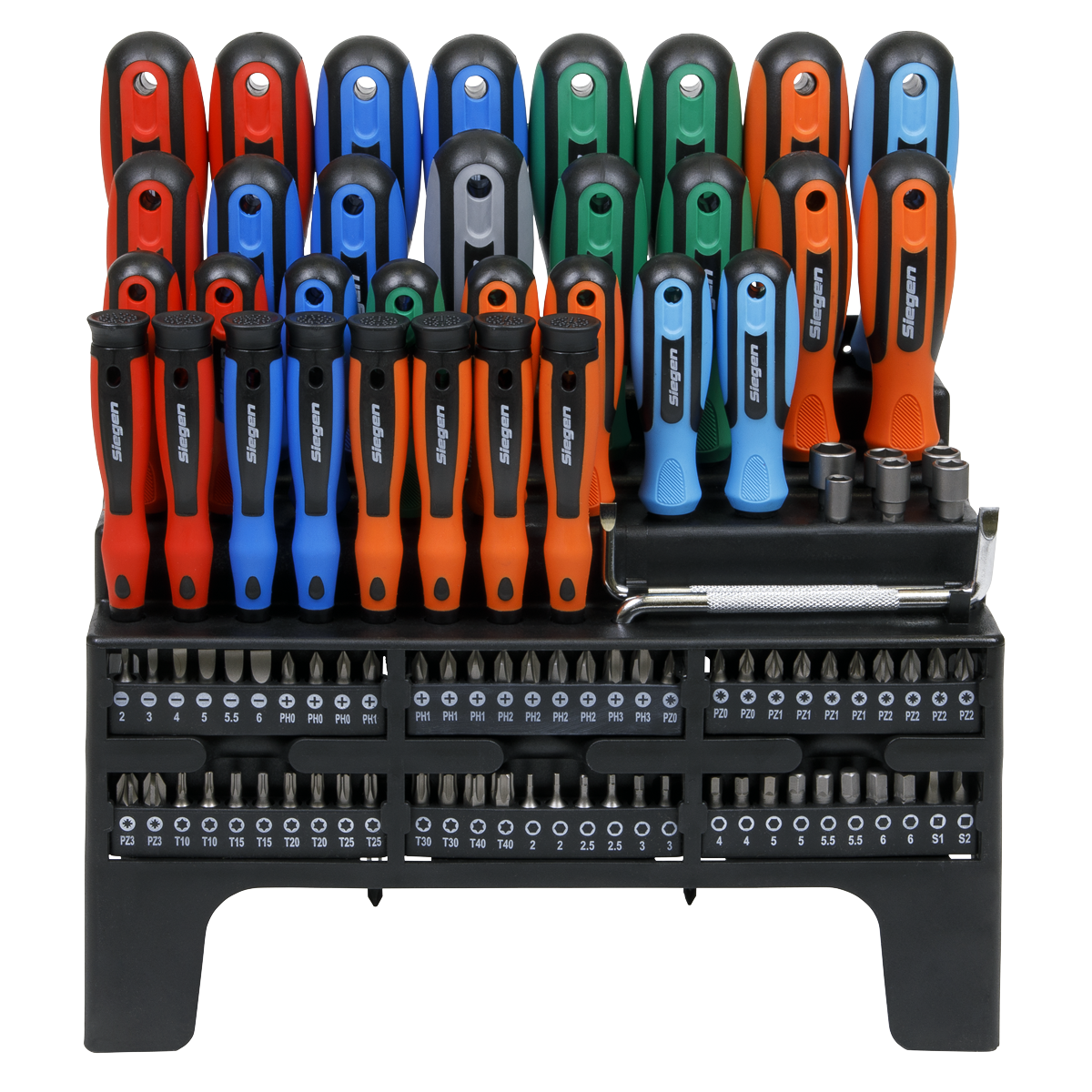 Siegen S01248 Siegen Screwdriver, Bit & Nut Driver Set 100pc