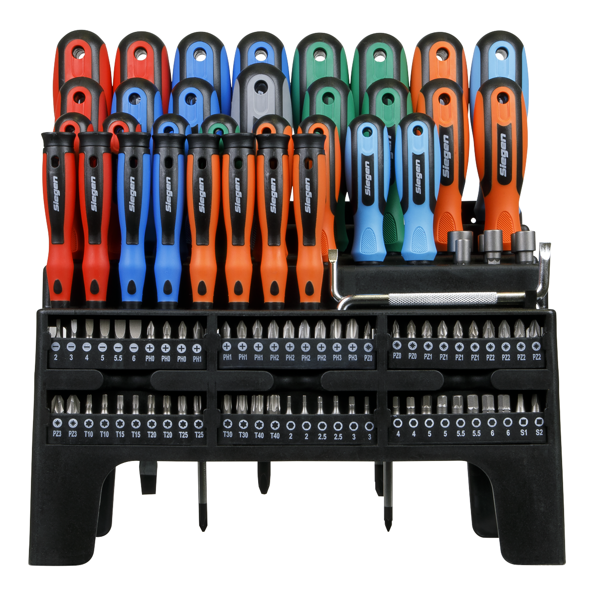 Siegen S01248 Siegen Screwdriver, Bit & Nut Driver Set 100pc