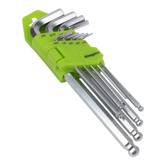 Siegen S01261 Siegen Imperial Long Ball-End Hex Key Set 9pc