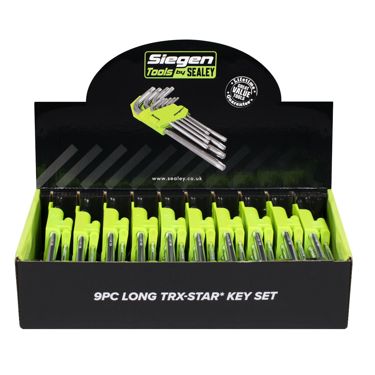 Siegen S01264 Siegen Long TRX-Star* Key Set 9pc - Display Box of 10