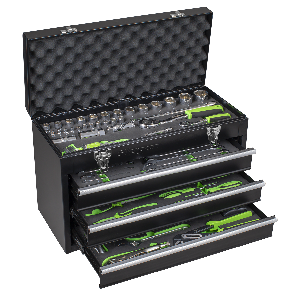 Siegen S01266 Siegen Portable Tool Chest 3 Drawer with Tool Kit 98pc