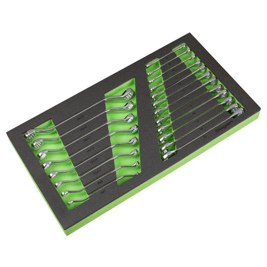 Siegen S01273 Siegen Combination & Deep Offset Spanner Set with Tool Tray 20pc